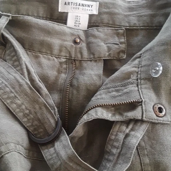 Artisan linen A-line skirt - Picture 6 of 11